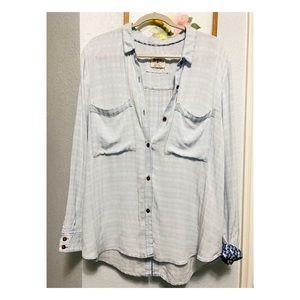 Holding Horses Blue Double Pocket Button Down
